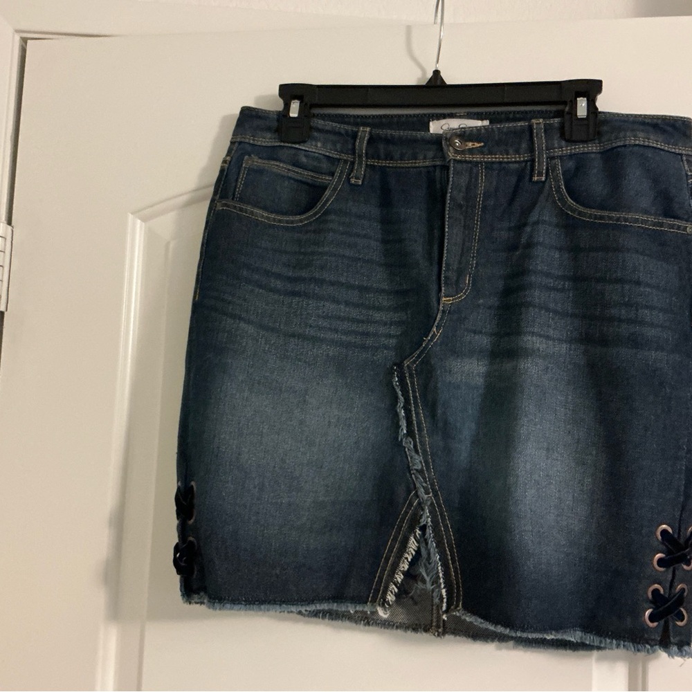 Jessica Simpson Dark Blue Denim Mini Skirt